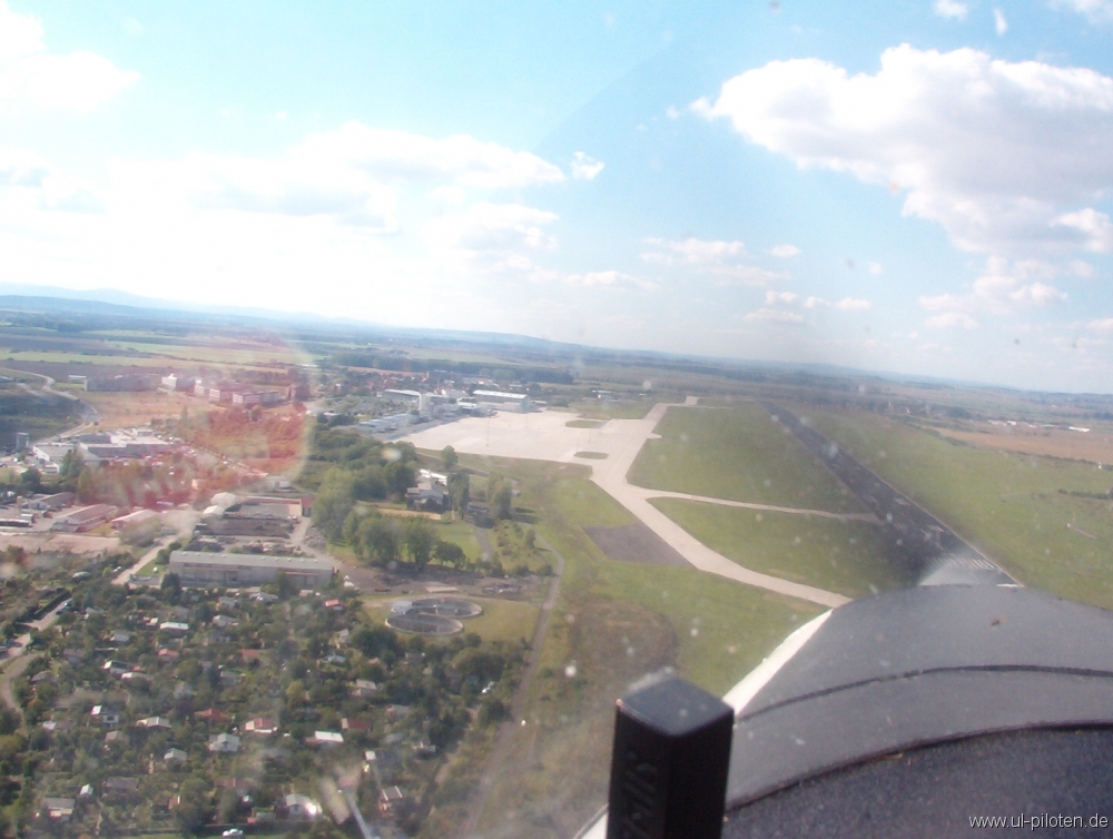 Anflug,�berflug Erfurt Flugplatz