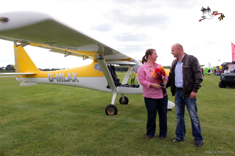 Heiratsantrag im Ultraleichtflugzeug