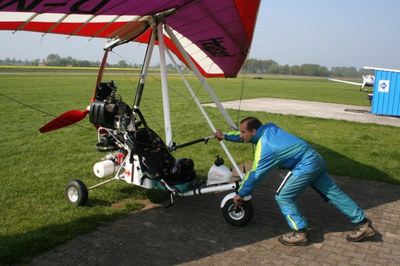 M.P. prepares for flight 1