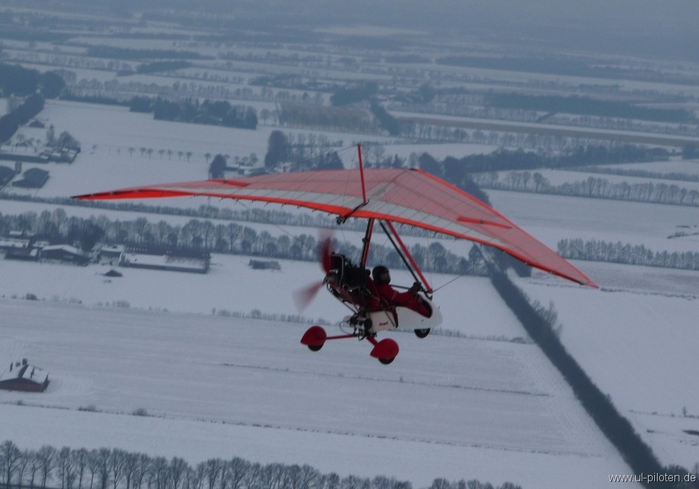 Trikefliegen im Winter